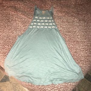 Cute teal/ floral tank